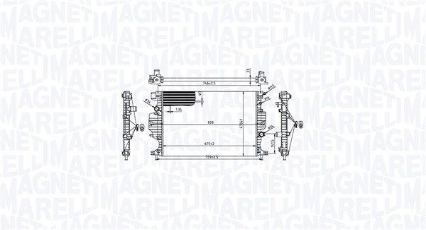 Magneti Marelli 350213215900 Радіатор, система охолодження двигуна