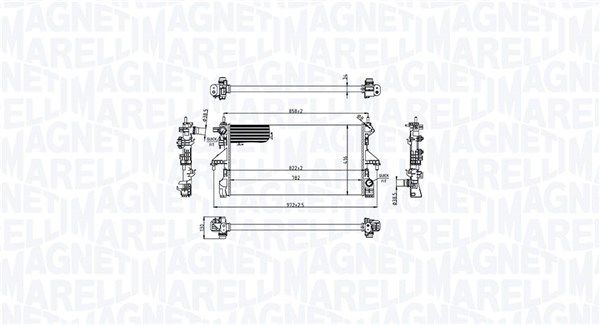 Magneti Marelli 350213216700 Радіатор, система охолодження двигуна
