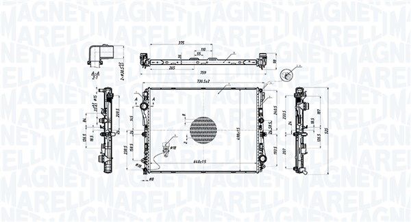 Magneti Marelli 350213220600 Радіатор, система охолодження двигуна