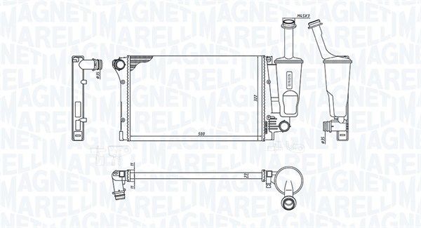 Magneti Marelli 350213381000 Радіатор, система охолодження двигуна