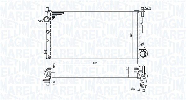 Magneti Marelli 350213382000 Радіатор, система охолодження двигуна