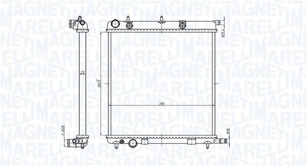 Magneti Marelli 350213819000 Радіатор, система охолодження двигуна