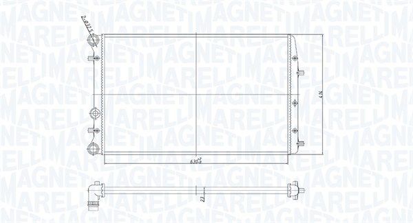 Magneti Marelli 350213841000 Радіатор, система охолодження двигуна