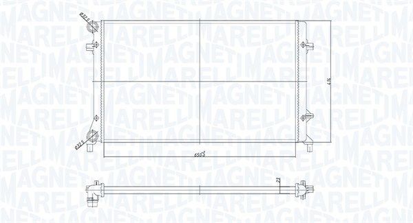 Magneti Marelli 350213853000 Радіатор, система охолодження двигуна