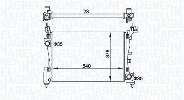 Magneti Marelli 350213899000 Радіатор, система охолодження двигуна