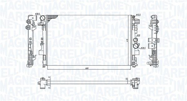 Magneti Marelli 350213955000 Радіатор, система охолодження двигуна