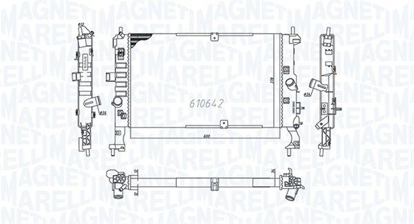 Magneti Marelli 350213972000 Радіатор, система охолодження двигуна
