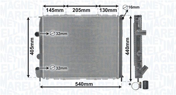 Magneti Marelli 350213989000 Радіатор, система охолодження двигуна