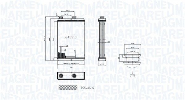 Magneti Marelli 350218065000 Теплообмінник, система опалення салону