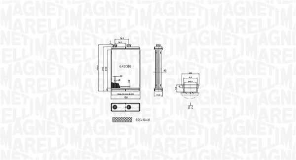 Magneti Marelli 350218065000 Теплообмінник, система опалення салону