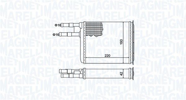 Magneti Marelli 350218401000 Теплообмінник, система опалення салону