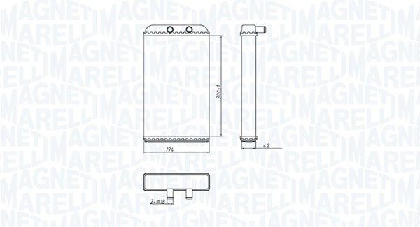 Magneti Marelli 350218402000 Теплообмінник, система опалення салону