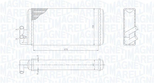 Magneti Marelli 350218403000 Теплообмінник, система опалення салону