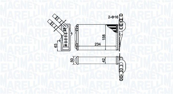 Magneti Marelli 350218404000 Теплообмінник, система опалення салону