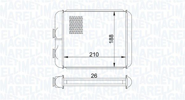 Magneti Marelli 350218407000 Теплообмінник, система опалення салону