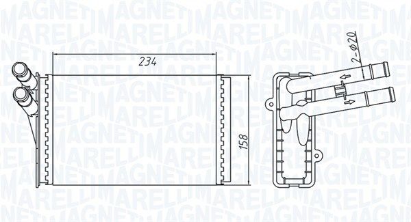 Magneti Marelli 350218409000 Теплообмінник, система опалення салону
