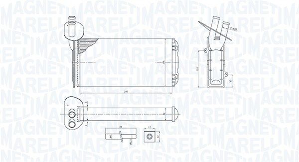 Magneti Marelli 350218410000 Теплообмінник, система опалення салону