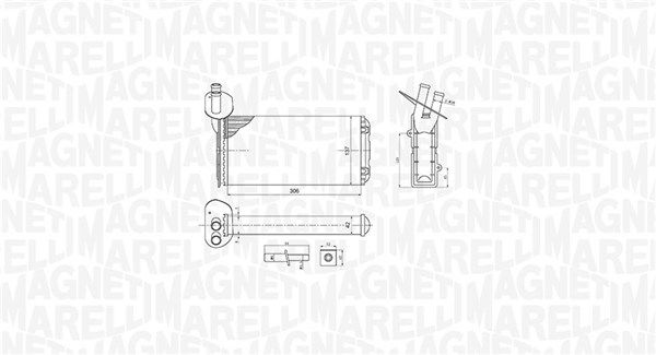 Magneti Marelli 350218410000 Теплообмінник, система опалення салону