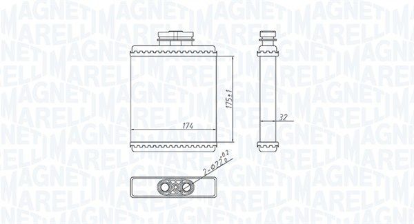 Magneti Marelli 350218412000 Теплообмінник, система опалення салону