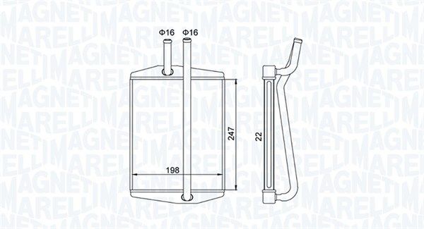 Magneti Marelli 350218413000 Теплообмінник, система опалення салону