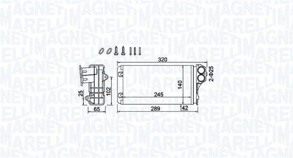 Magneti Marelli 350218416000 Теплообмінник, система опалення салону