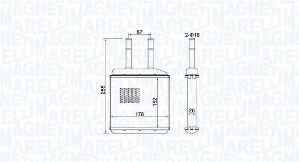 Magneti Marelli 350218420000 Теплообмінник, система опалення салону