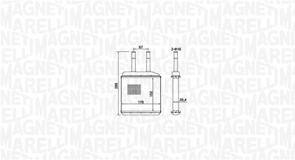 Magneti Marelli 350218420000 Теплообмінник, система опалення салону