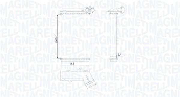 Magneti Marelli 350218422000 Теплообмінник, система опалення салону