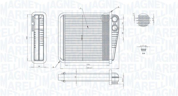 Magneti Marelli 350218423000 Теплообмінник, система опалення салону