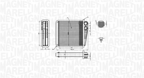 Magneti Marelli 350218423000 Теплообмінник, система опалення салону