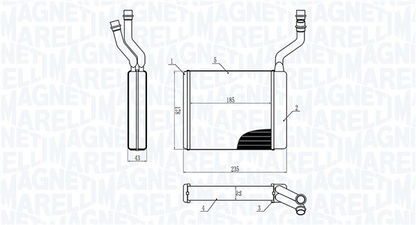 Magneti Marelli 350218425000 Теплообмінник, система опалення салону