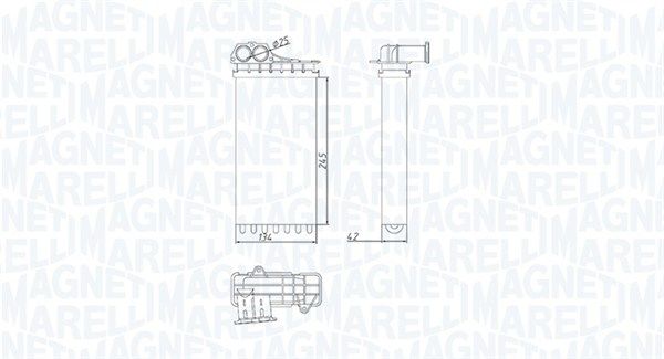 Magneti Marelli 350218436000 Теплообмінник, система опалення салону