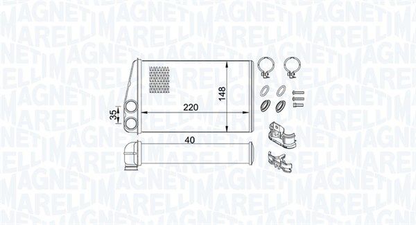 Magneti Marelli 350218438000 Теплообмінник, система опалення салону