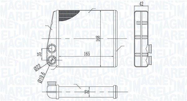 Magneti Marelli 350218440000 Теплообмінник, система опалення салону