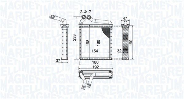 Magneti Marelli 350218442000 Теплообмінник, система опалення салону