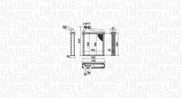 Magneti Marelli 350218442000 Теплообмінник, система опалення салону