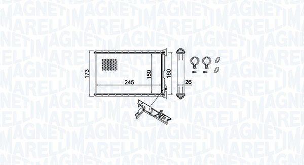 Magneti Marelli 350218455000 Теплообмінник, система опалення салону