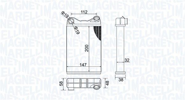 Magneti Marelli 350218456000 Теплообмінник, система опалення салону