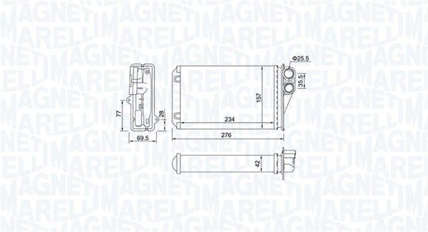 Magneti Marelli 350218461000 Теплообмінник, система опалення салону