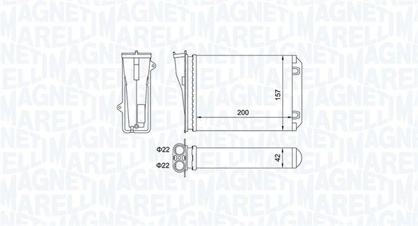 Magneti Marelli 350218463000 Теплообмінник, система опалення салону