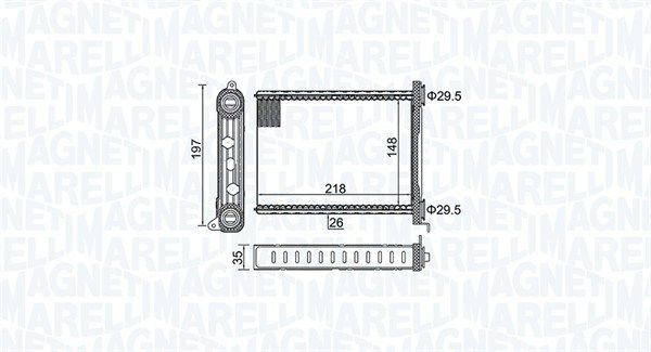 Magneti Marelli 350218464000 Теплообмінник, система опалення салону