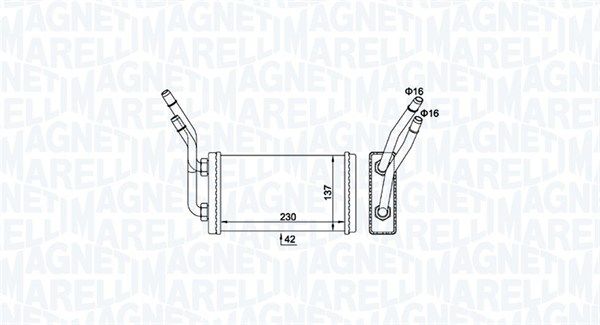 Magneti Marelli 350218468000 Теплообмінник, система опалення салону