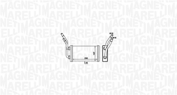 Magneti Marelli 350218468000 Теплообмінник, система опалення салону