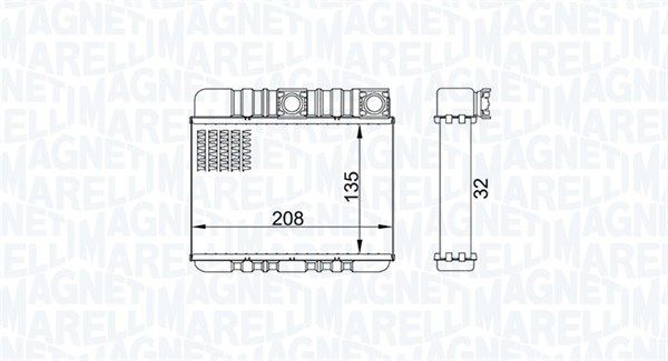 Magneti Marelli 350218469000 Теплообмінник, система опалення салону