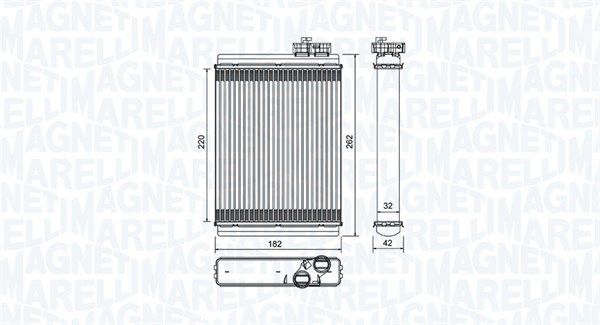 Magneti Marelli 350218471000 Теплообмінник, система опалення салону