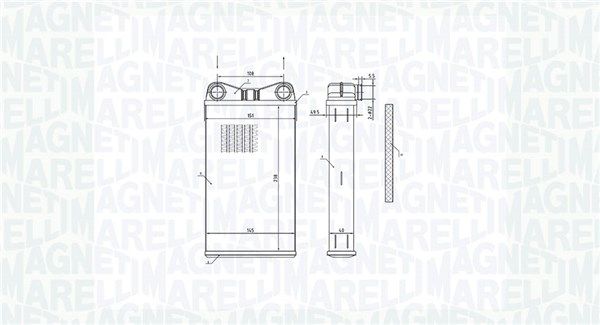Magneti Marelli 350218472000 Теплообмінник, система опалення салону