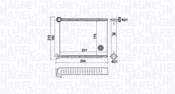 Magneti Marelli 350218473000 Теплообмінник, система опалення салону