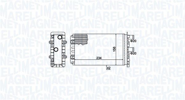Magneti Marelli 350218475000 Теплообмінник, система опалення салону