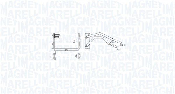Magneti Marelli 350218477000 Теплообмінник, система опалення салону