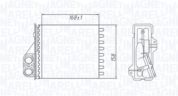 Magneti Marelli 350218479000 Радіатор пічки Dacia Logan/Duster 05-